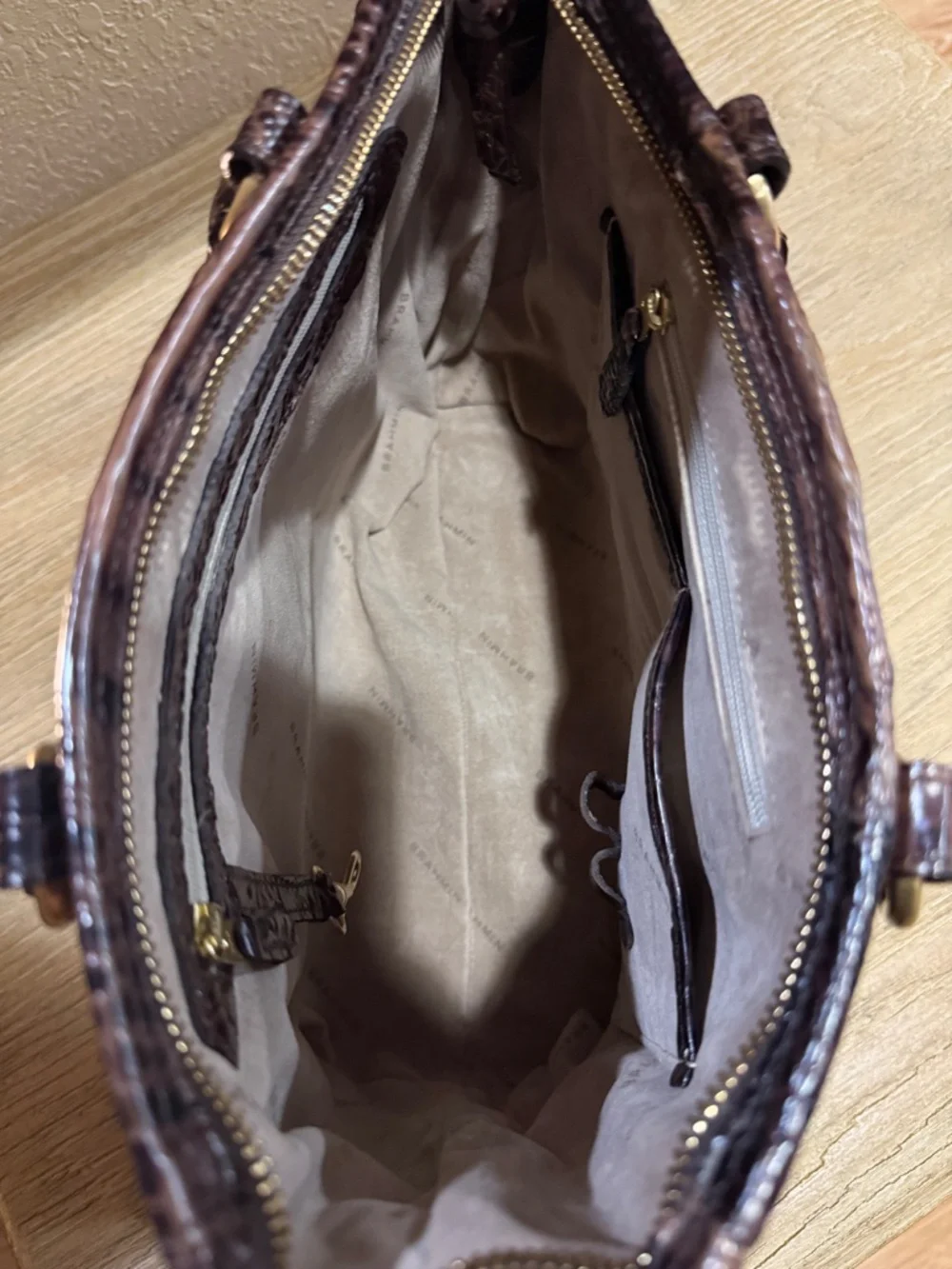 BRAHMIN Mini Arno Tote in Deep Brown